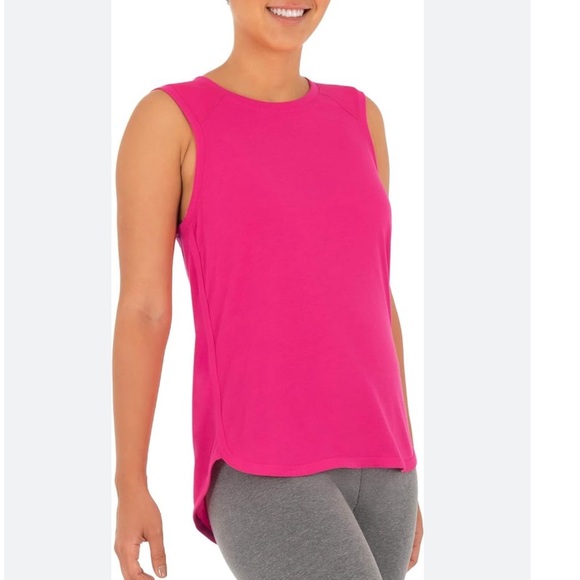 NWT Pink Muscle Athletic Tank Top - Picture 2 of 4